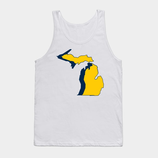 University of Michigan Wolverines - MI Maize & Blue Tank Top by CoolMomBiz